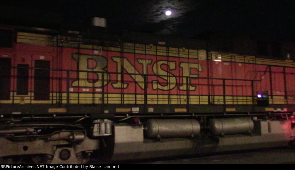 BNSF logo under the moon